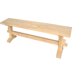 Unfinished Trestle Bench BE-72T/B-72T2 (IC)