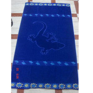 Egyptian Cotton Beach Towel Blue-Lizard (RPTFS)