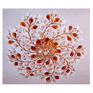 Antique Bronze Crystal Flower Decor SC-153/8 (HT)