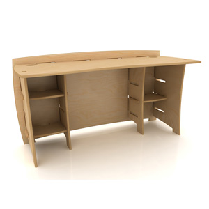 60 In. Straight Desk w/12 In. Shelves SDB-140_ (LF)